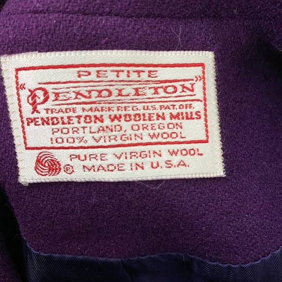 Vintage Pendleton 100% virgin wool Vibrant Purple Women's winter Blazer size 10 - Picture 8 of 12